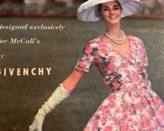 Sale RARE Vintage 1950s Mccalls 4006 Givenchy Sewing 